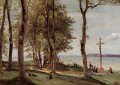 Honfleur Calvary on the Cote de Grace plein air Romanticism Jean Baptiste Camille Corot